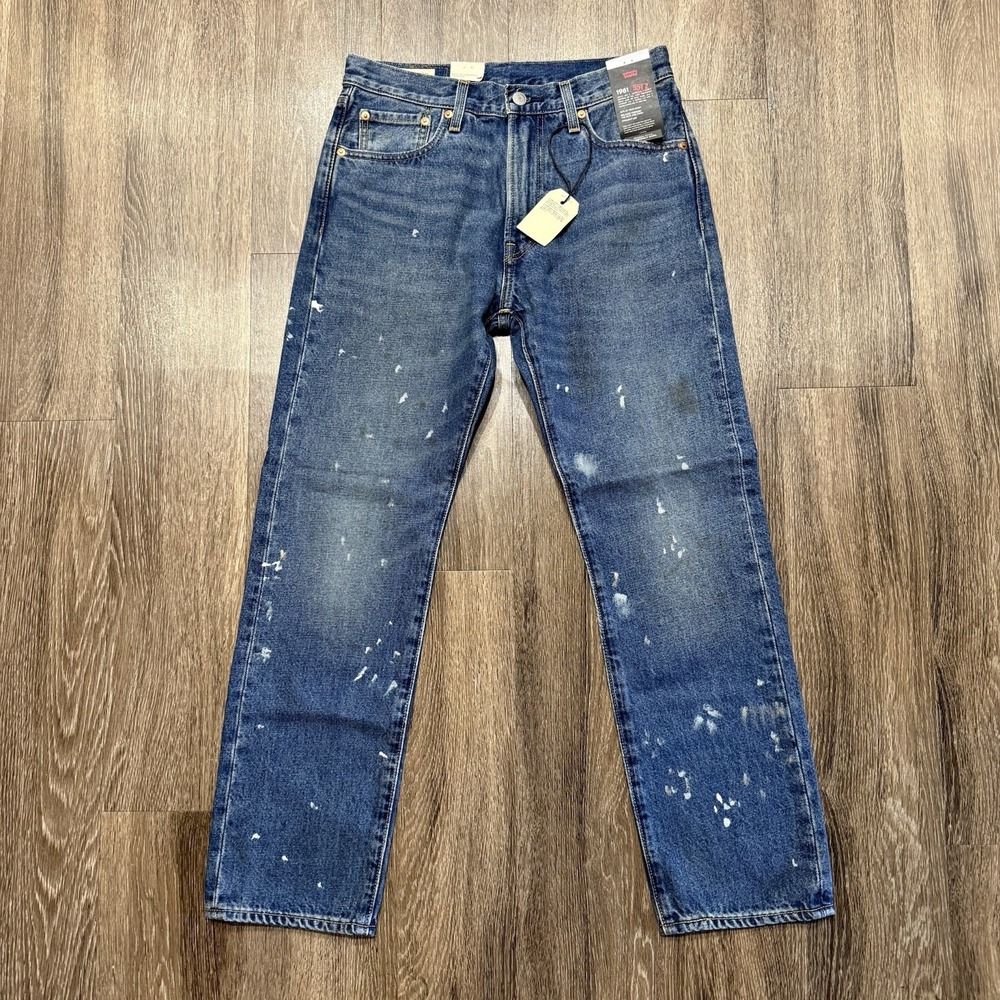 Levi's Men's 551 Z Size 29x30 Paint Splatter Straight Fit Stonewash Denim Jeans